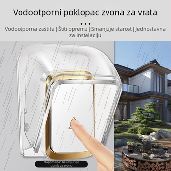 Bežični zvonac za vrata Cacazi, model E10, vanjski vodootporni kućište