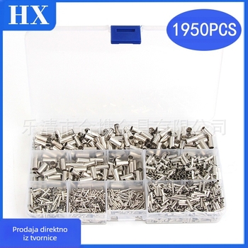 Set terminala tipa cijevi s golim terminalima, model HX0100690, 1950 kom., bakreni kontakti s kalajnim premazom