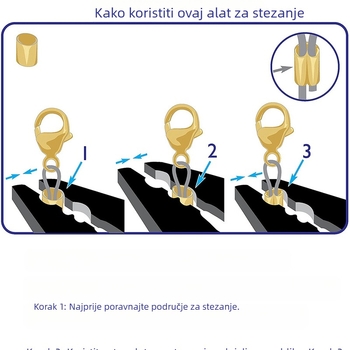 Klešta za perle – šiljasti vrh, duljina glave 50 mm, težina 77 g, DIY alat za izradu nakita od perli