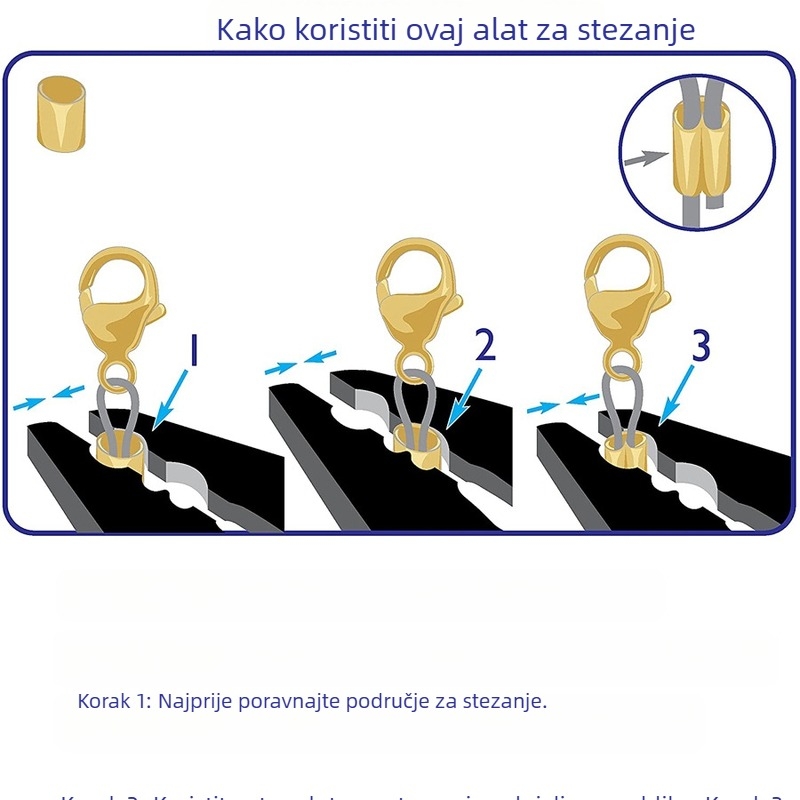 Klešta za perle – šiljasti vrh, duljina glave 50 mm, težina 77 g, DIY alat za izradu nakita od perli