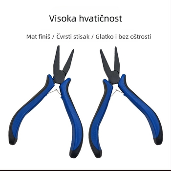 Plošte kliješta s teflonskim premazom i plastičnom drškom za DIY nakit, vezivanje kukica i vučenje konca