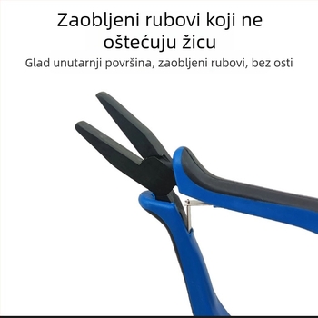 Plošte kliješta s teflonskim premazom i plastičnom drškom za DIY nakit, vezivanje kukica i vučenje konca