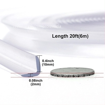 Meke prozirne zaštitne trake za kut stola za djecu - bez mirisa, pravokutni kut, set od 50 kom