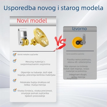X1P1 ekstruder za 3D ispis – potpuno metalna konstrukcija, mesing, tvrdi čelik, DLC zupčani sklop