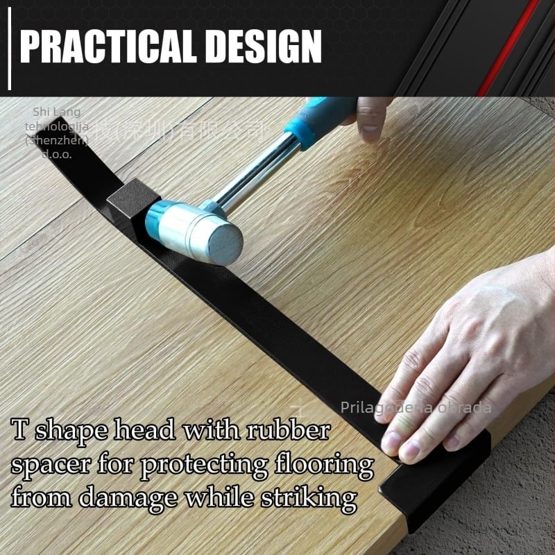 Ploški pry bar za drvene podove, model SL-042, karbonsko čelnično, završeci: okrugli i ravni, prilagodljivo