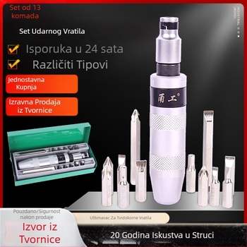 Yonggong 13-dijelni set udarnih odvijača, Cr-V čelik, magnetski i izoliran, težina 1.12