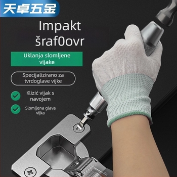 Set udaračkih odvijača s bitovima za vađenje hrđavih vijaka, od krom-molibden čelika, magnetski