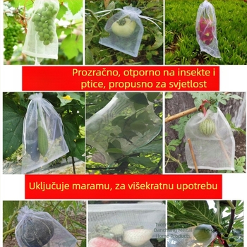 Voćna mrežasta vrećica za zaštitu od insekata i ptica za grožđe, nar, jagode i smokvu; materijal: svileni cvijet; šifra proizvoda: F99hj6t9ssh77; stil: album.