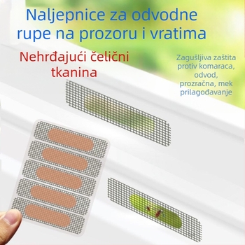 Aluminijska legura patch za otvore prozora i vrata – protiv komaraca, za popravak mreže, ponovno upotrebljivo