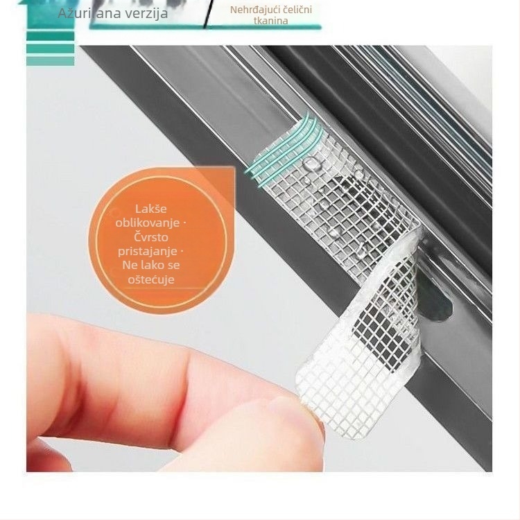 Aluminijska legura patch za otvore prozora i vrata – protiv komaraca, za popravak mreže, ponovno upotrebljivo