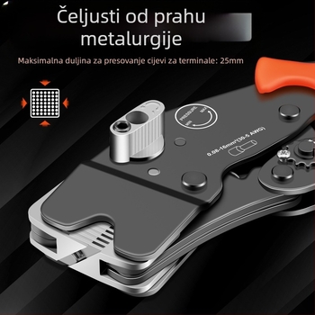 SANJIANG Krimp kliješta za VE cijevne terminale, predizolirani pin terminali, posebno krimpanje za cijevne terminale, visoko ugljično čelično, težina 0.52