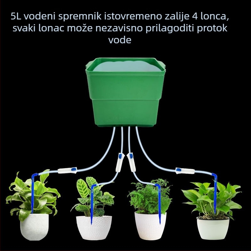 5L sustav kapljičnog navodnjavanja za kućno vrtlarstvo s programiranim automatskim navodnjavanjem