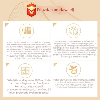 Stolna kutija za nakit u novokineskom stilu, plastična, prugasti uzorak, čvrsta konstrukcija