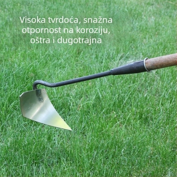 Trokutasta motika od debelog manganovog čelika za iskopavanje kanala i prozračivanje tla s oštrim vrhom.