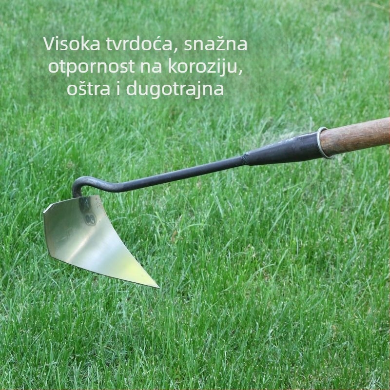 Trokutasta motika od debelog manganovog čelika za iskopavanje kanala i prozračivanje tla s oštrim vrhom.