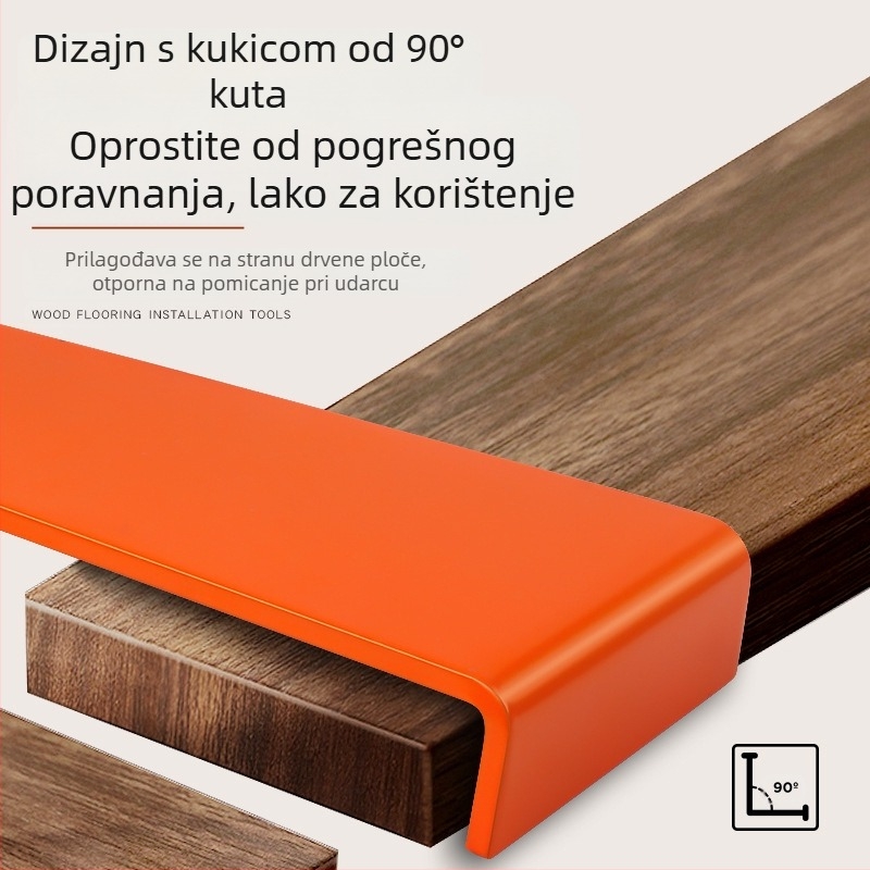 Set alata za montažu drvenog poda: kuka za povratno vučenje, alat za popravak pukotina, pomoćni alat za postavljanje, pločica za tapiranje
