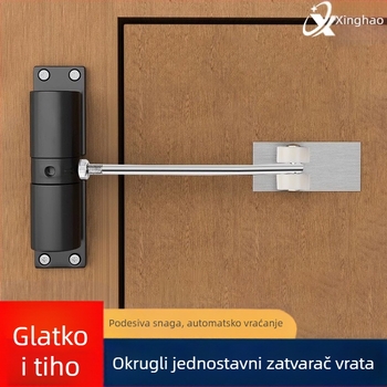 Kružni automatski zatvarač vrata s tihim zatvaranjem, mehanizmom vraćanja i zaštitom od sudara