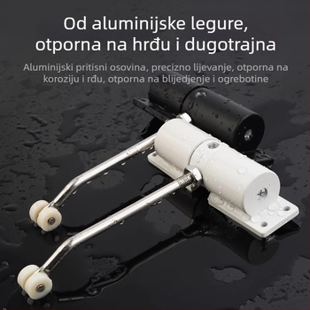 Kružni automatski zatvarač vrata s tihim zatvaranjem, mehanizmom vraćanja i zaštitom od sudara