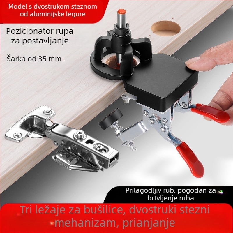 Vodilica za bušenje šarki i lokalizator rupa za šarke za ormare — alat za ugradnju
