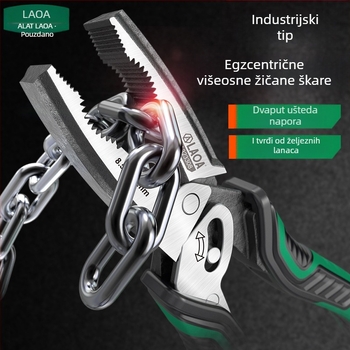 Old A industrijske kliješta za žicu s uštedom napora, višestrane električne kliješte dijagonalne, presjek 3.0 mm, duljina čeljusti 60 mm, težina 0,4 kg