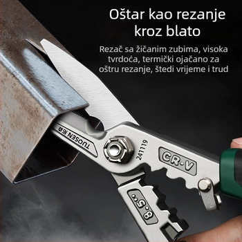 Tuosen Višenamjenske željezne škare za metal — avionske škare, rezanje aluminijskih panela, rezanje nosive konstrukcije za strop, visoka tvrdoća