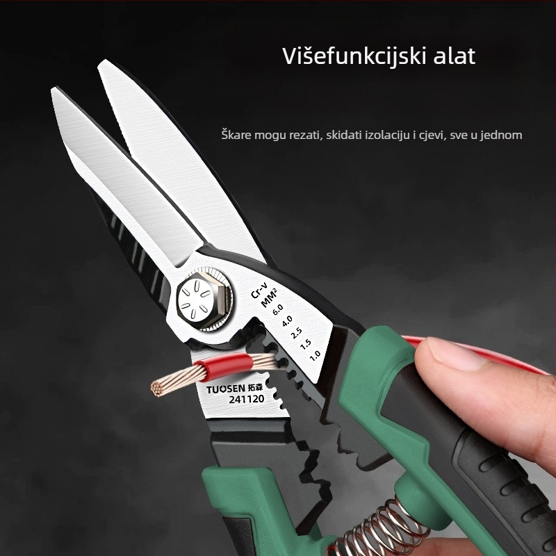 Tuosen Višenamjenske željezne škare za metal — avionske škare, rezanje aluminijskih panela, rezanje nosive konstrukcije za strop, visoka tvrdoća