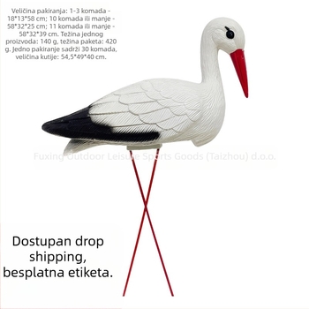 Plastična ukrasna ptica za vanjski vrt, materijal PE, blow molding, pastoralni stil, simulirana životinja