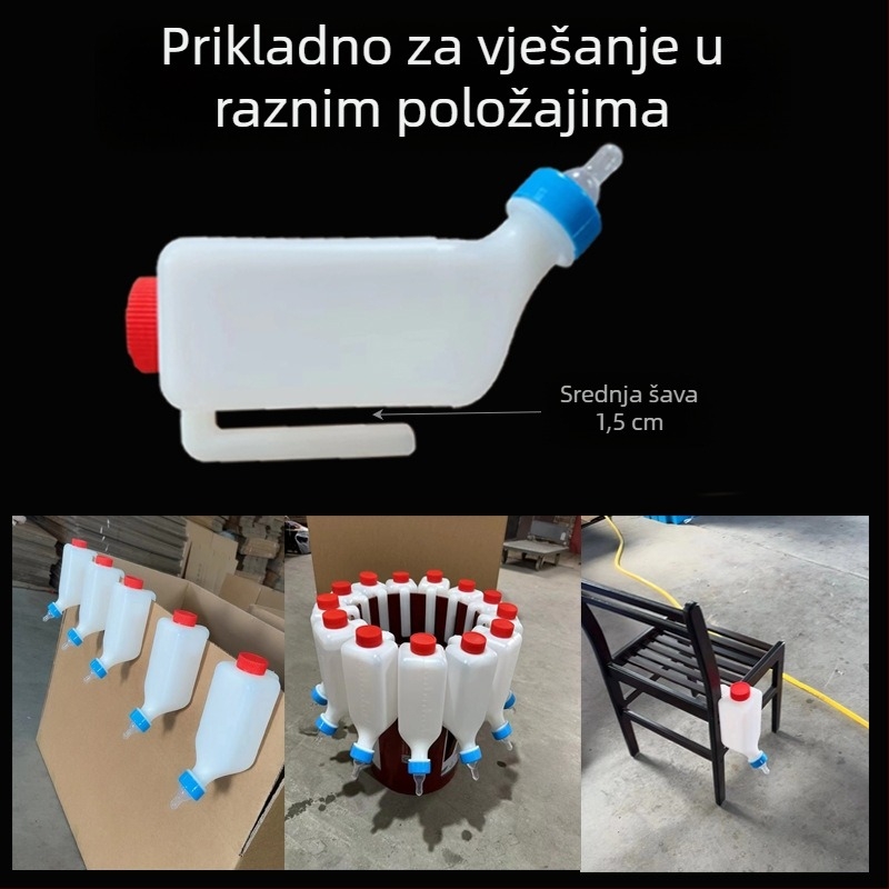 Bočica za mlijeko za životinje – plastična, visi tip, za ovce, svinje, pse, mačke i janjadi
