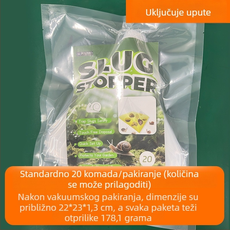Torba za lov na puževe, plastična vrećica, debljina 0,14 cm, ambalaža, za kontrolu puževa