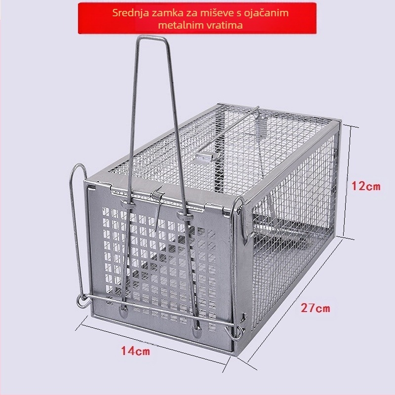 Past za glodavce u kavezu s pedalskim okidačem visoke osjetljivosti, čvrst mehanizam, srednji model