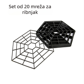 Šesterokutna plutajuća zaštitna mreža ribnjaka, plastična, set od 20 komada