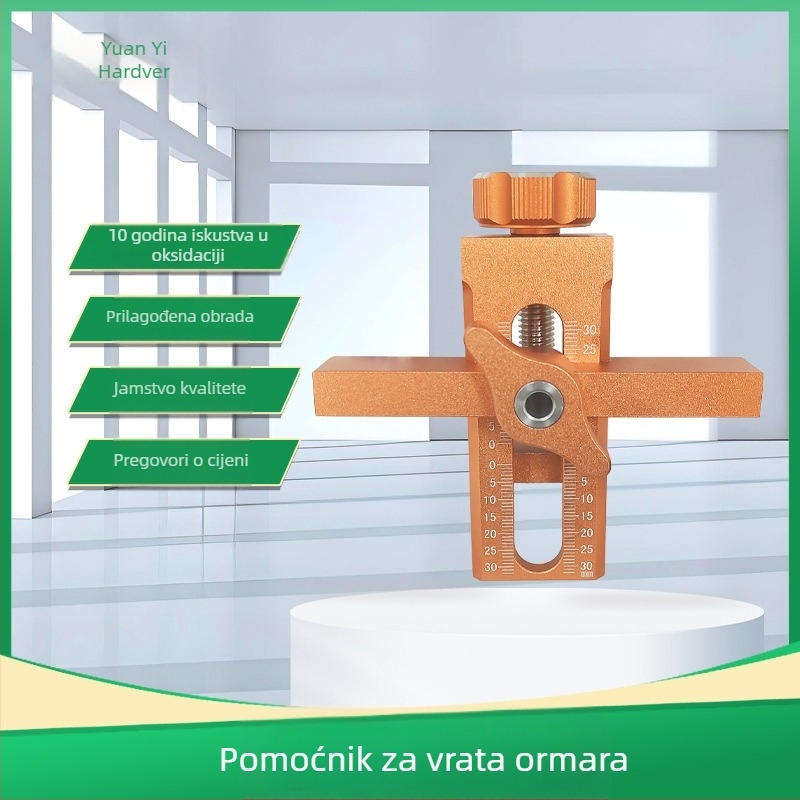 Višenamjenski alat za ugradnju vrata ormara od aluminijske legure, držač za ugradnju vrata i alat za otvaranje te mehanizam za odskok