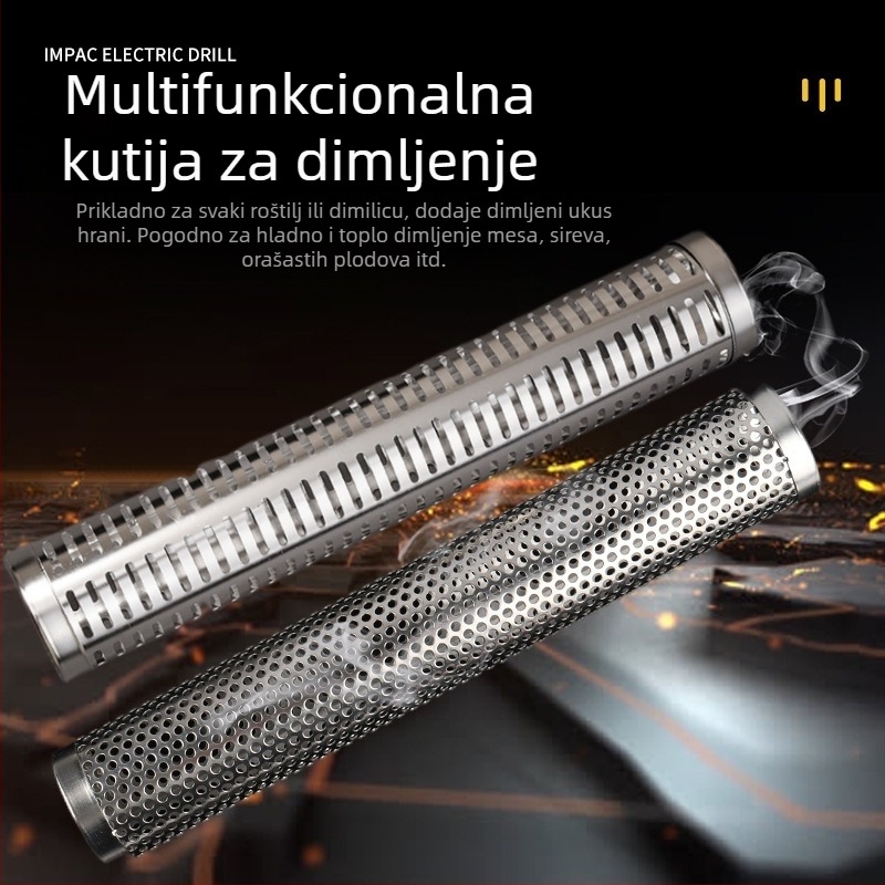 Cijev za dimljenje od nehrđajućeg čelika za roštilj, višekratna uporaba, mogućnost tiskanja logotipa, marka HEGNMING-MADE