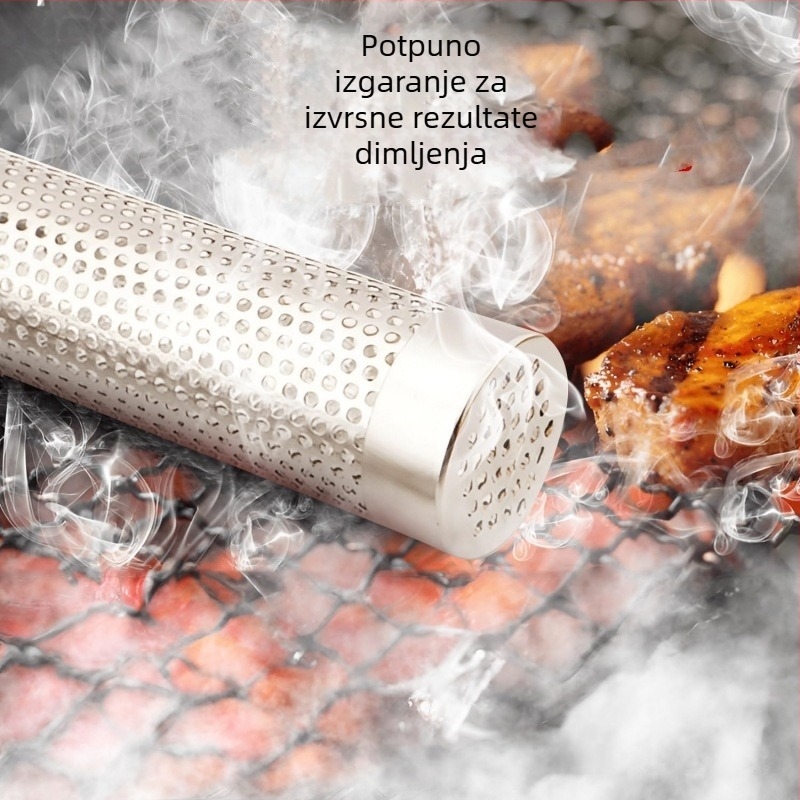 Cijev za dimljenje od nehrđajućeg čelika za roštilj, višekratna uporaba, mogućnost tiskanja logotipa, marka HEGNMING-MADE