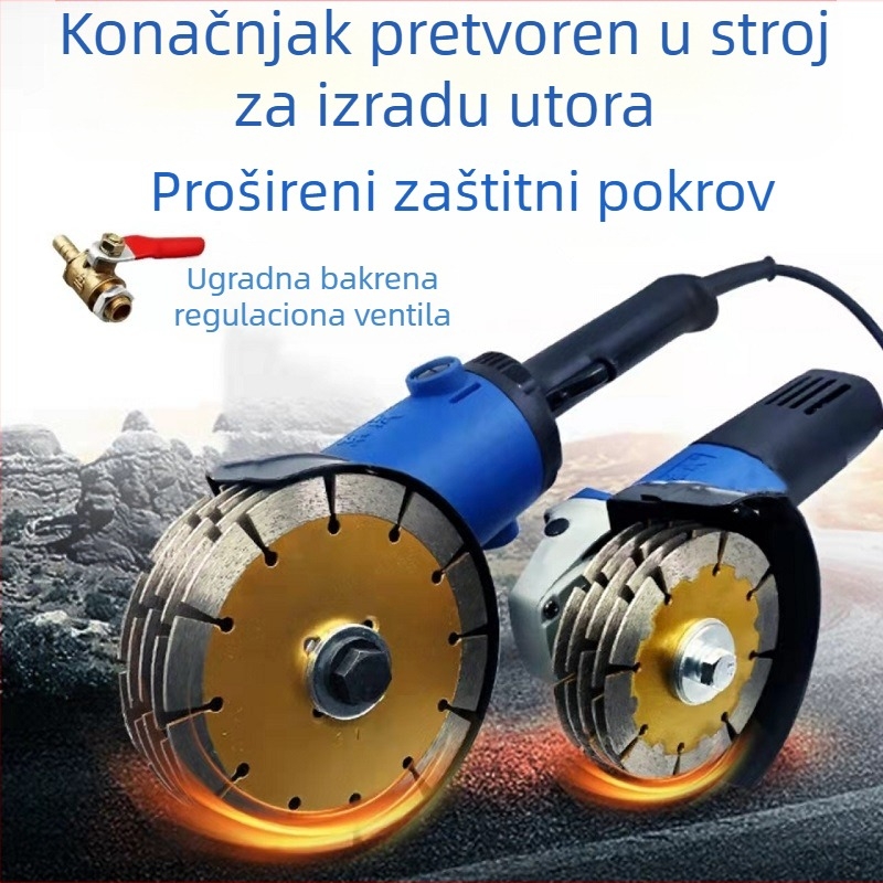 Kryt prašine za kutnu brusilicu tipa 125/150, vodeni pokrov za rezanje žljebova u stijeni – dvodijelni dizajn