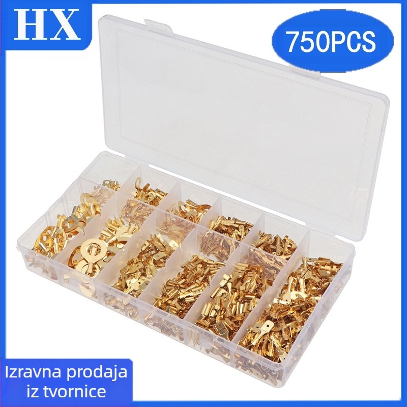 Hladno presovani terminalni set, model HX030272/HX030272-1, bakreni tinani terminali, primjena: elektronika, minimalni narudžba 450–750 komada