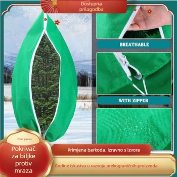 Debeli pokrov za biljke protiv smrzavanja, zimsko pokrivanje s kaišem, od netkanog materijala