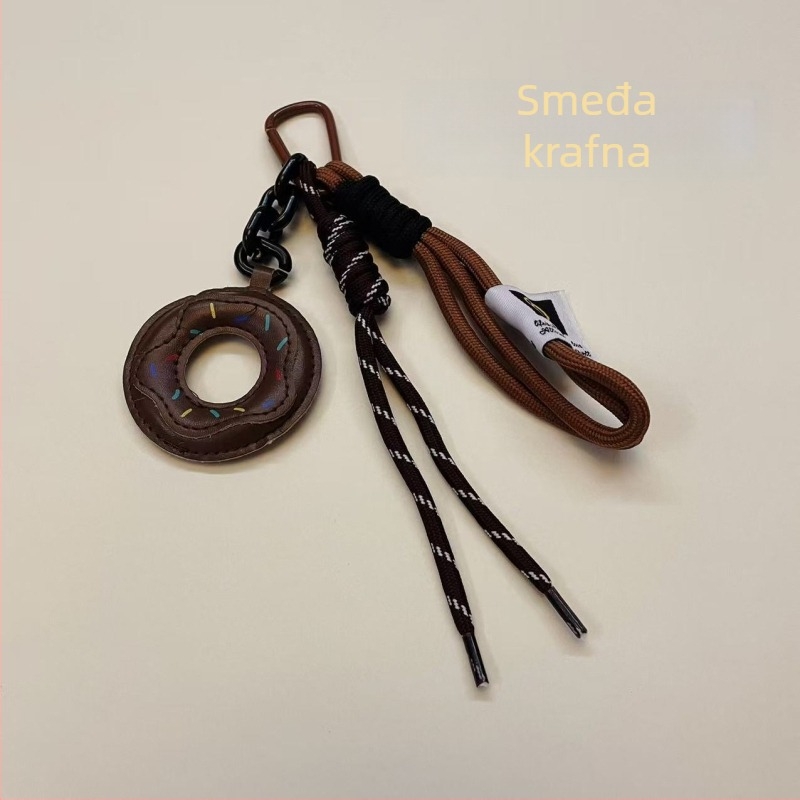 Donut oblik taškan privjesak s voćnim uzorkom, najlonski privezak za torbe, stil: Nacionalni trend i novi stil (Najlon; Voćni uzorak; Stil: Nacionalni trend i novi stil; Sezona: Zima 2024)