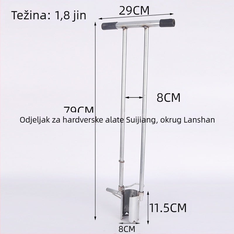 Transplantator mladih biljaka — Željezni alat za presađivanje i kopanje rupa