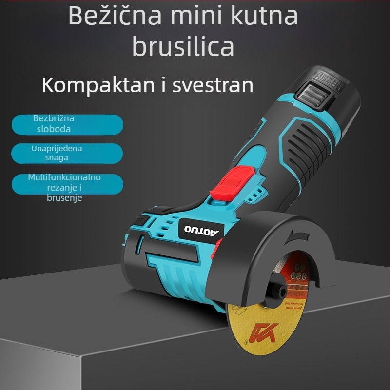 Bežični kutni brusilica s litijskom baterijom – za rezanje i brušenje, 220V, 1,6 kg, uključeni pribor
