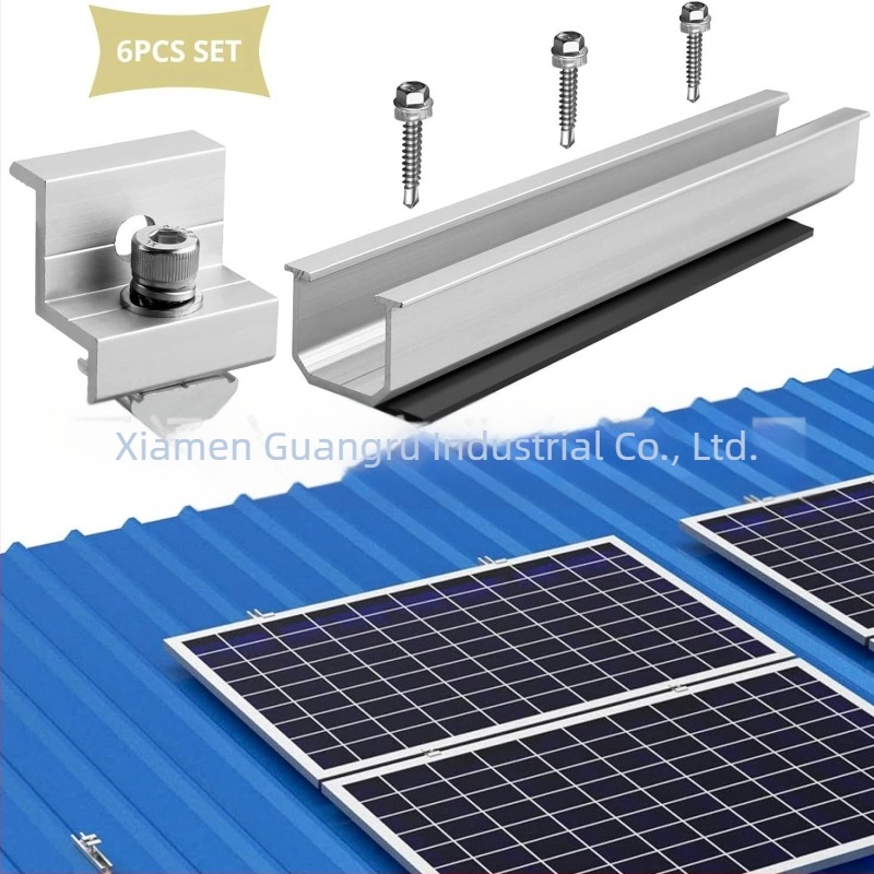 U-oblik vodilica tračnica, 6-dijelni set, aluminijska legura, model ING-SUR-6-piece, anodiziran