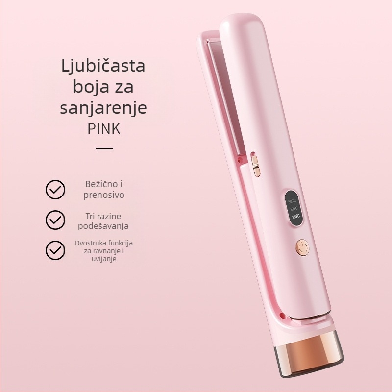 Dualni USB napajani uređaj za izravnavanje i uvijanje kose, 220V, 25W, 300 g, Model 001