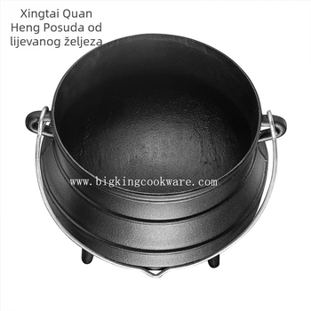 Trokraki lonac od lijevanog željeza s visećim košem, bez premazu, model BK-2913, kapacitet više od 5 L