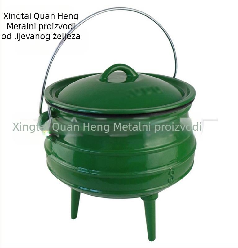 Trokraki lonac od lijevanog željeza s visećim košem, bez premazu, model BK-2913, kapacitet više od 5 L