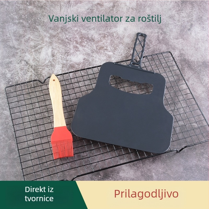 Hongxin ventilator za poticanje sagorijevanja na roštilju, prenosni, za vanjsku upotrebu, s plastičnom pločom