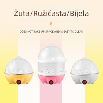 Električno kuhalo za jaja na paru, kapacitet 7+ jaja, napon 110/220V, frekvencija 50 Hz, snaga 350 W