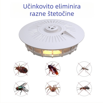Lampa za hvatanje komaraca s ljepiljivim pločama i LED-om, za područje 80–120 m², model 807, 0,6 W, napajanje USB/AA baterijom, težina 264 g