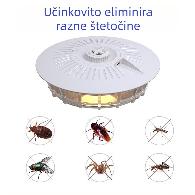 Lampa za hvatanje komaraca s ljepiljivim pločama i LED-om, za područje 80–120 m², model 807, 0,6 W, napajanje USB/AA baterijom, težina 264 g