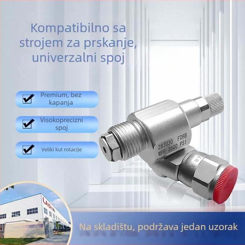 Pistolj za bez zraka visokog tlaka s univerzalnom spojkom, zaustavnim ventilom, modelom JZF01, produžni štap i adapter