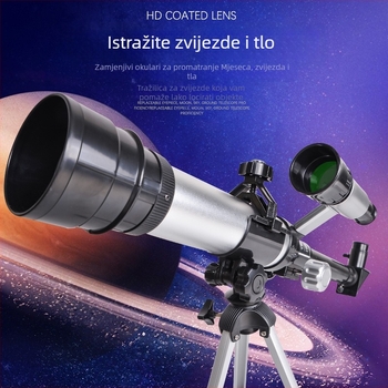 Dječji astronomski teleskop – verzija za učenike, tijelo od legure, visoka rezolucija promatranja zvijezda, edukativna fizička igračka, DIY prijateljski, višenamjenski električni znanstveni set za uzrast 7–14 godina